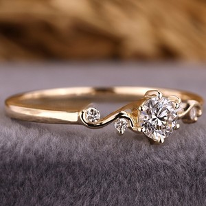 Women's Trendy Style Solitaire Engagement & Wedding Ring 14k/18k Gold 925 <b>Silver</b> Lab Grown Moissanite IGI Certified for Parties - Product Image 4