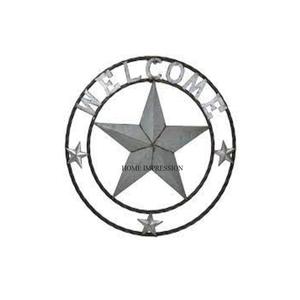 Étoile rustique traditionnelle décorative Articles de jardin faits à la main Dernier mur bon marché Vente en gros Métal galvanisé Étoile rustique - Product Image 1