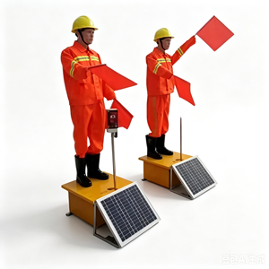 หุ่นยนต์จราจรพลังงานแสงอาทิตย์อัตโนมัติสำหรับงานหนัก IP65 กันน้ำ พร้อมระบบเตือนภัยอัจฉริยะสำหรับงานก่อสร้างถนน - Product Image 2