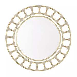 Miroir décoratif en métal naturel pour décoration de mariage Fleurs décoratives Art mural Osier Décoration intérieure Miroirs ronds artisanaux en Inde - Product Image 1