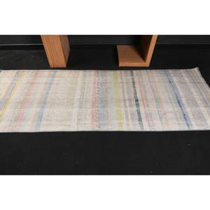 Tapis vintage bleu turc et bleu-3 'x 8'-Décor moderne essentiel - Product Image 3