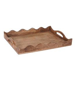 Bandeja de madera otomana para servir, bandeja rectangular de madera Natural para servir, Plato decorativo hecho a mano, tamaño personalizado, color de madera Natural - Product Image 6