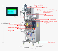 Machine d'emballage de sachets à scellage arrière pour huile d'olive liquide