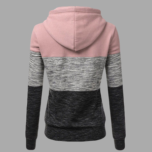 Sudaderas con capucha cortas clásicas para mujer, Jersey de invierno con patrón sólido, con forro Sudadera con capucha, sudadera térmica de longitud recortada para mujer - Product Image 2