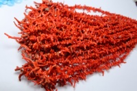 Perles brutes de bâton de corail rouge italien naturel perles de pierres précieuses de corail italien taille 30X4MM à 7X3MM 16'Inch fabrication de bijoux