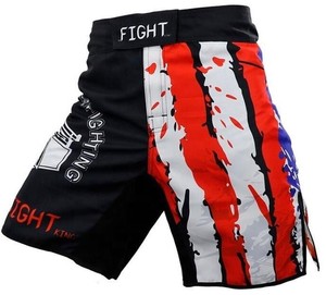 High Quality Custom MMA <b>Shorts</b> Full Sublimation USA Flag Durable Polyester <b>Grappling</b> BJJ Fight <b>Shorts</b> Custom Martial Arts Wear - Product Image 3