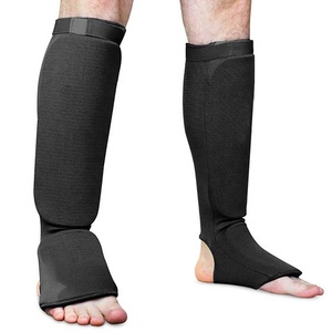 Vente en gros de protège-tibias en cuir pour Kick Boxing et Muay Thai Logo personnalisé Adulte Fitness Sable Protège-tibia Protection des jambes - Product Image 3