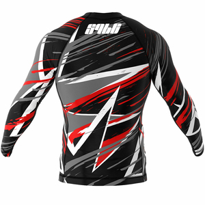 Rash Guard para hombres suave fuerte manga larga BJJ gimnasio MMA entrenamiento Fitness compresión Base capa No Gi - Product Image 4