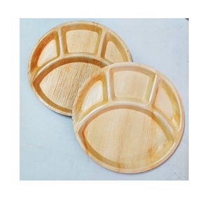 Assiette de service à sections profondes à 4 compartiments écologiques de 12 pouces Pots de crème à sucre polyvalents durables pour restaurants de restauration - Product Image 1