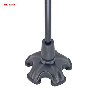 Bastón ligero de aleación de aluminio ajustable de 27-36 "con agarre de madera y almohadillas de goma para pies - Product Image 5