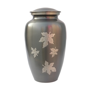 Classic American Style Engraved Brass Cremation Urn Premium Pure Metal Funeral Ashes Urn with Floral Design - Product Image 4