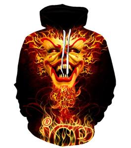 Sudadera con capucha de manga larga para hombre, ropa con estampado Digital personalizado de alta calidad, cuello con capucha, estampado de Halloween - Product Image 1