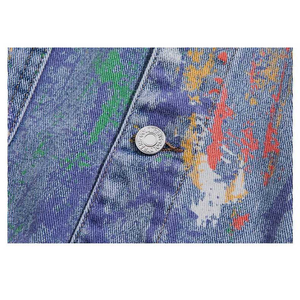 Diseño personalizado al por mayor chaqueta de mezclilla de los hombres de estilo holgado totalmente impreso bordado de algodón de mezclilla chaquetas de mezclilla chaqueta de pintura - Product Image 3