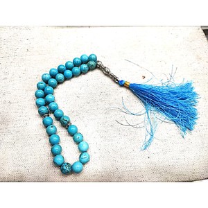 Tasbih de Turquesa Firoza de 10 mm con 33 Cuentas, Piedras Naturales para la Atención Plena, la Paz y la Tranquilidad - Product Image 3