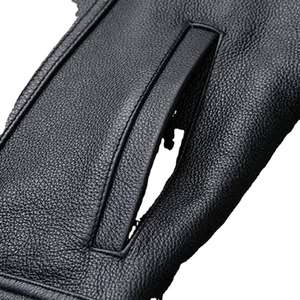 Gilet en cuir d'hiver pour hommes avec fermeture à boutons pour les revendeurs de vêtements de moto, approvisionnement en gros, fabrication sur mesure, fabricant pakistanais - Product Image 6