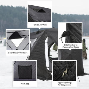 Lumina Engineered <b>for</b> the Elements Portable Folding Black Ice Fishing Tent-Waterproof & Eco-Friendly - Product Image 4
