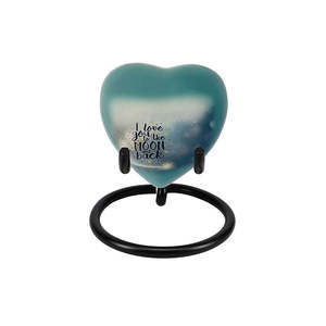 Mini urnes de crémation en forme de coeur Urnes de crémation décoratives personnalisées Urnes en forme de coeur fabriquées à la main pour cendres d'animaux de compagnie à vendre - Product Image 1