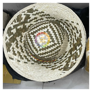 Sombrero Plegable Hecho a Mano, Sombrero de Paja Hawaiano de Ala Ancha para Playa, Fiesta, Accesorios de Disfraces, Festival, Sombrero Mexicano - Caryln - Product Image 1