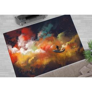 Alfombra Nublada con Diseño de Barco: Arte Marino Abstracto y Colorido, Decoración para Salón, Alfombra de Chenilla - Product Image 2