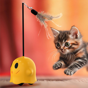 Interactief, milieuvriendelijk veren katten speeltje, USB oplaadbaar met automatische beweging voor binnenkatten, zelfspelend. |   Producent van huisdierenspeelgoed - Product Image 3
