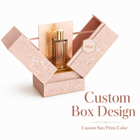 Scatola Regalo Personalizzata in Cartone a Doppia Porta per Bottiglie di Profumo, Materiali Riciclati, Finitura Opaca, Confezione Premium da 50ML per Cosmetici