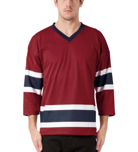 Maillot de hockey sur glace personnalisé, sublimation, tissu polyester respirant, séchage rapide, durable, vêtements de sport d'équipe 2025 - Product Image 3