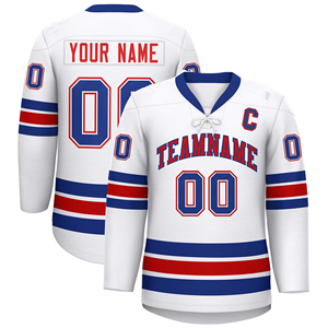 Maillot de hockey sur glace sublimé anti-UV imperméable, uniforme d'équipe personnalisé, tissu en maille polyester, nom et numéro du joueur, usine OEM - Product Image 2