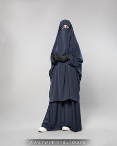 Premium Polyester Handmade Plus Size Two Piece Jilbab <b>Set</b> for Muslim Women <b>Modest</b> Islamic Clothing Breathable Wholesale Bulk - Product Image 3