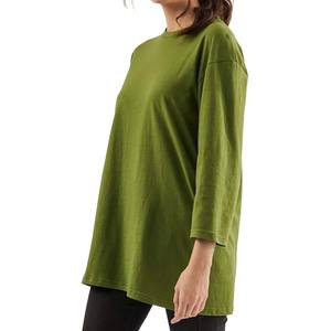 T-shirt pour femmes Meilleur design Nouveau style T-shirt à manches courtes Casual Women 100% Long Staple Cotton Short Sleeve T-Shirts for Women - Product Image 3