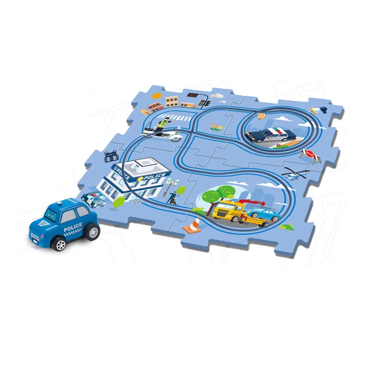 EPT Dollartoys Ensemble de jeu éducatif pour enfants Rail Tracks Puzzle Track Car avec véhicules