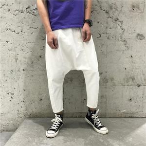 2023 Men's Casual <b>Drop</b> <b>Crotch</b> <b>Pants</b> Custom Made High Waist Lightweight Design - Product Image 2