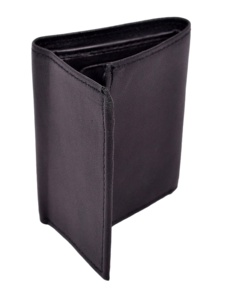 Vente en gros de portefeuilles minimalistes à deux volets, fentes pour cartes de crédit et argent, portefeuilles en cuir minces à deux volets avec blocage Rfid, cadeau pour hommes - Product Image 5