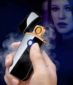 New <b>Windproof</b> USB Double-sided Charging <b>Lighter</b> with Metal Body for Daily and Outdoor Use - Product Image 3