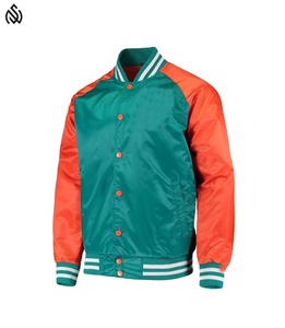 Chaqueta de Invierno de Béisbol de Satén 100% Poliéster con Logotipo Personalizado, Chaqueta de Invierno Universitaria Transpirable de Alta Calidad para Hombre - Product Image 1
