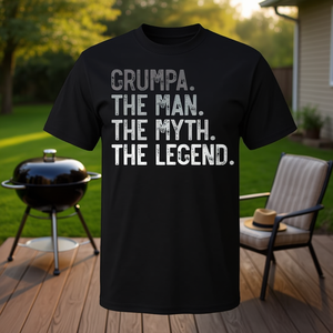 T-shirt Grumpa The Man The Myth The Legend pour grand-père, cadeau pour la fête des pères - Product Image 3