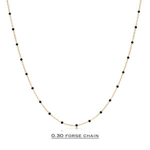 สร้อยคอเคลือบทองคำขาว ดีไซน์เคลือบสีดำ งานแฮนด์เมด ขายส่ง เครื่องประดับเงินแท้ 925 จากตุรกี - Product Image 2