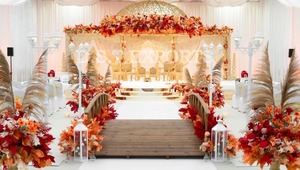 <b>Wedding</b> Double Pillars Fiber Mandap Decor Traditional <b>Wedding</b> Twin Pillar Fiber Mandap Exclusive <b>Wedding</b> Pillar Mandap Australia - Product Image 3