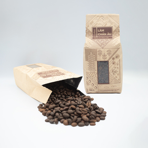 Lam Chan Au Wholesale 500g <b>Robusta</b> Roasted <b>Coffee</b> <b>Beans</b> OEM/ODM Packaging Box Made in Vietnam - Product Image 1