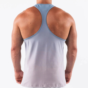 New Arrival Men's <b>Stringer</b> Fitness Clothing Custom Summer Polyester Cotton High Quality Comfortable Knitted Fitness Wear - Product Image 3