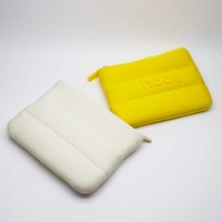 Sac de Cosmétiques Portable Matelassé et Gonflé, Logo Personnalisé, Étanche, Organisateur de Maquillage Gonflé, Pochette de Voyage pour Articles de Beauté, Fermeture Éclair