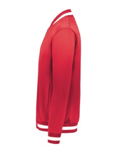 Nouveau blouson bombardier en toile rouge unisexe avec col montant Design d'hiver à capuche Logo avant inspiré de Chicago - Product Image 4