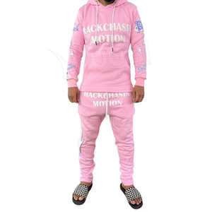 ชุดวอร์มผ้าฟลีซสำหรับผู้ชายและผู้หญิงมีฮู้ดแบบรูดซิปทรงสลิมฟิตพร้อมกางเกงวิ่งชุดกีฬาระบายอากาศชุดสองชิ้น - Product Image 1