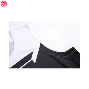 Bonne vente uniforme de basket-ball vêtements de sport entraînement maillots de basket-ball ensembles hommes porter uni blanc sans manches uniforme de basket-ball - Product Image 2