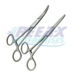 REEAX ENTERPRISES Pince chirurgicale en acier inoxydable 6.25 mâchoires incurvées Kelly Pince de verrouillage Base hémostatique Instruments chirurgicaux - Product Image 1