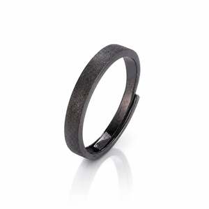 Jeulia 14K Gold Plated Sterling <b>Silver</b> Men's Wedding <b>Band</b>-Geometric Dainty <b>Ring</b> - Product Image 2