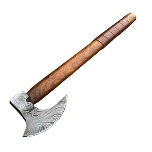 Venta al por mayor personalizado de alta calidad OEM ODM servicio Damasco Mano forjada patrón de caza hacha para acampar y salir de la puerta - Product Image 3