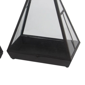 Latest Design Modern Striped Handmade Metal & Glass Pillar Candle <b>Lantern</b> for Home Wedding and <b>Christmas</b> Decor - Product Image 4