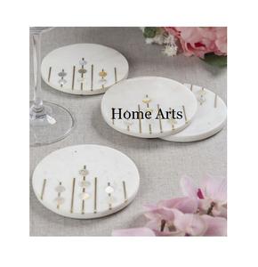 Posavasos de cristal con taza de mármol de diseño fabuloso con posavasos de taza de té de tamaño personalizado de calidad superior a la venta - Product Image 5