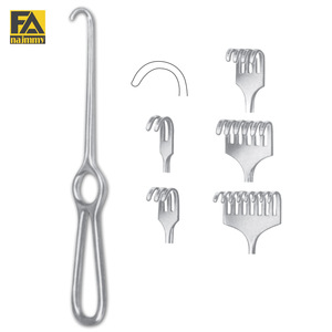 RETRACTORES KOCHER (15x10mm 2 puntas romas) Fig.1 Retractor Kocher quirúrgico Lengenbeck Fuente de alimentación manual Retractor de puntas afiladas - Product Image 1