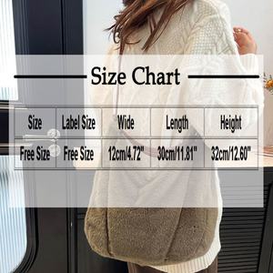 Sac à main en fourrure d'hiver pour femmes, grand sac fourre-tout en fourrure de teddy rose, sac à bandoulière de grande capacité - Product Image 3